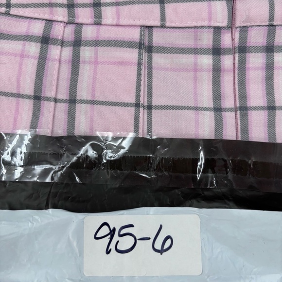 Forever 21 Pink Gray Plaid Pleated Mini Skirt Preppy Kawaii Women’s Large - Picture 7 of 7